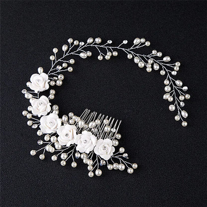 Pearl Flower Wedding Hair Comb – Elegant Bridal Accessory