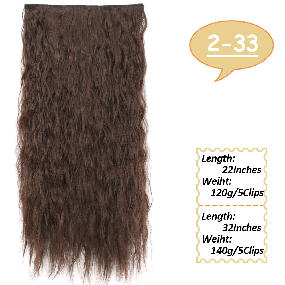 NICESY Synthetic Long Wavy Clip-On Hair Extensions
