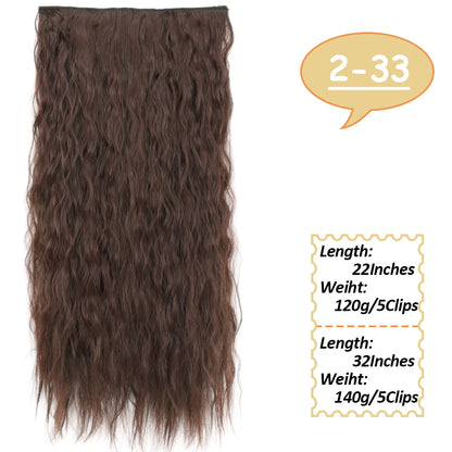NICESY Synthetic Long Wavy Clip-On Hair Extensions