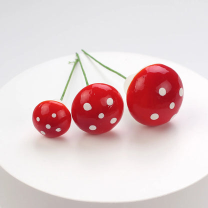 Artificial Mini Resin Mushroom 20Pcs