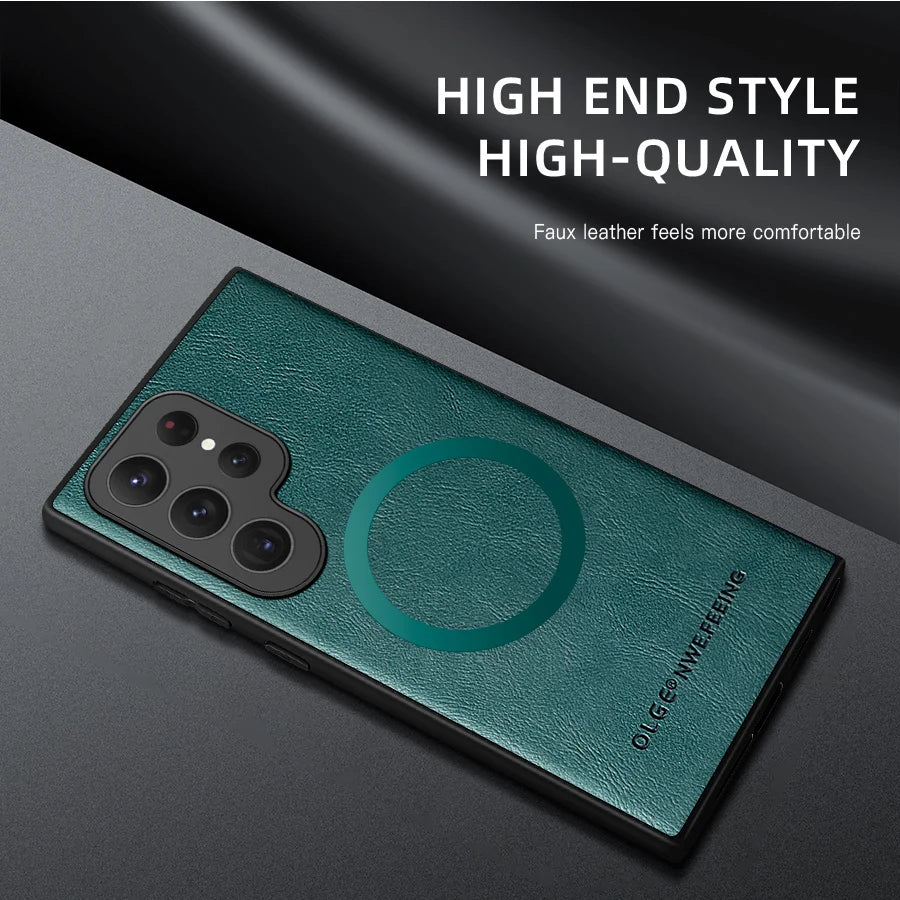 Luxury Leather Silicone Case for Samsung Galaxy S24/S23/S22