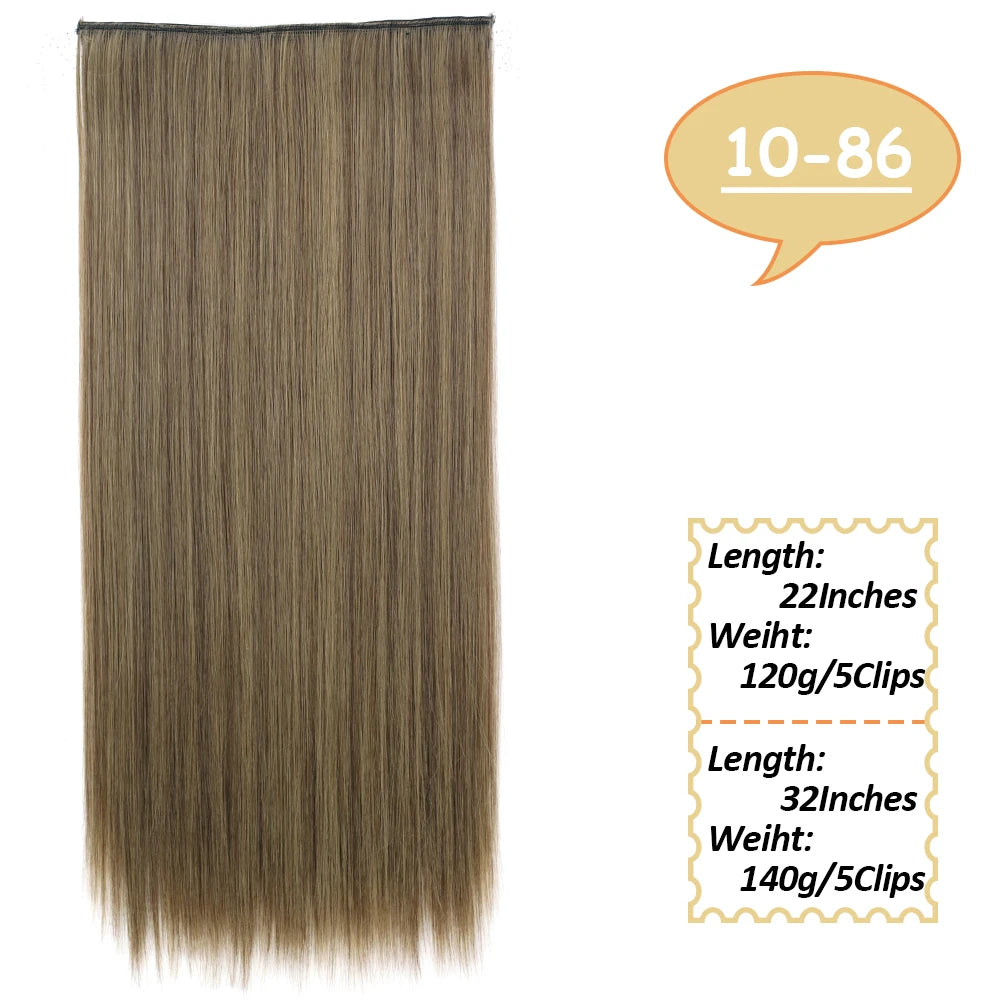 NICESY Synthetic Long Wavy Clip-On Hair Extensions