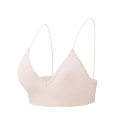 V-Neck Seamless Triangle Cup Bra Camisole
