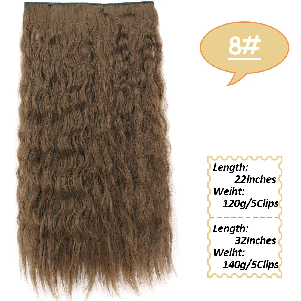 NICESY Synthetic Long Wavy Clip-On Hair Extensions