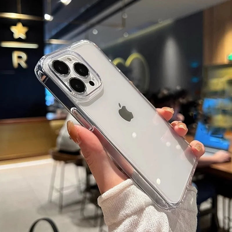 Luxury Transparent Soft Acrylic Phone Case for iPhone