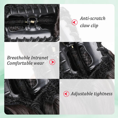 Ponytail Extension Synthetic Claw Clip-In Hairpiece
