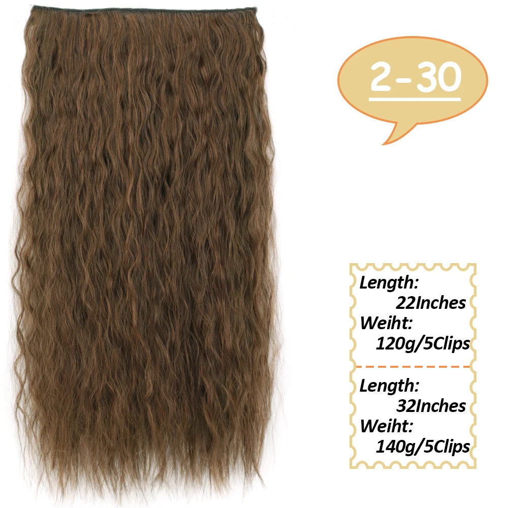 NICESY Synthetic Long Wavy Clip-On Hair Extensions