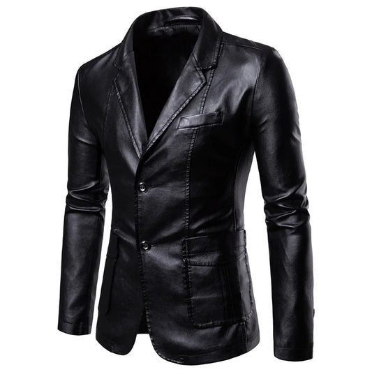 2025 Men’s Slim Fit Vintage Leather Jacket