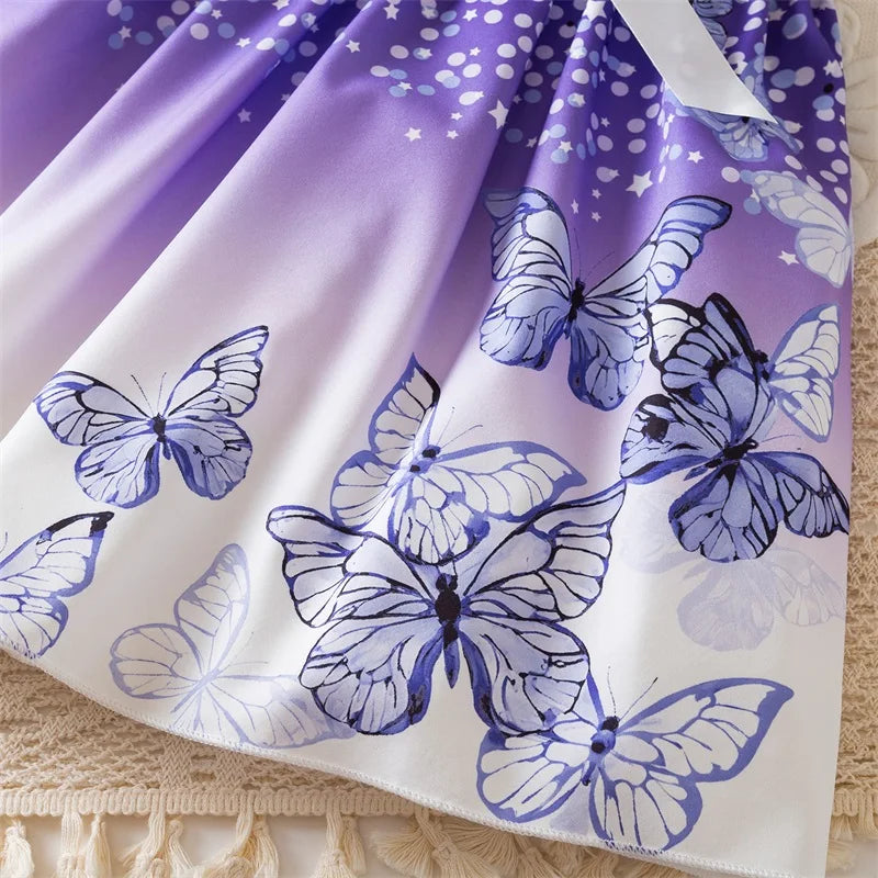 Flower Girls Butterfly Print Dress
