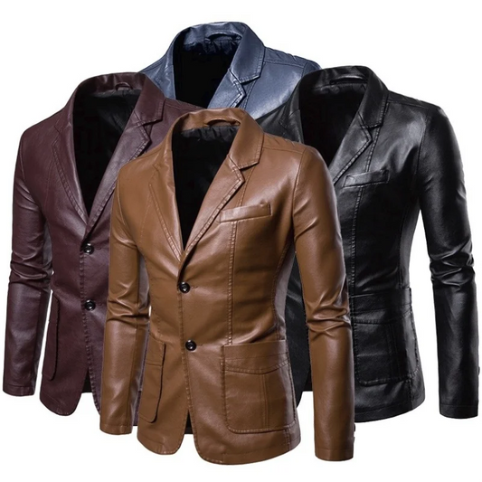 2025 Men’s Slim Fit Vintage Leather Jacket