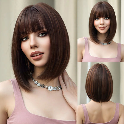 Short Straight Bob Wig for Women