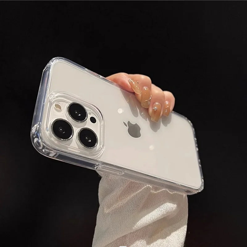 Luxury Transparent Soft Acrylic Phone Case for iPhone