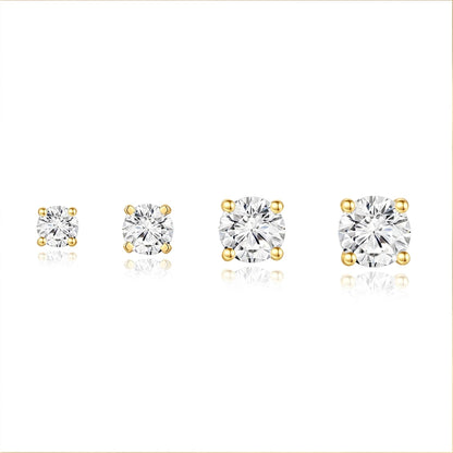 0.25–1.2 Carat D Color Moissanite Stud Earrings for Women
