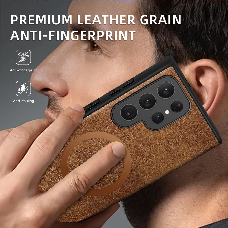 Luxury Leather Silicone Case for Samsung Galaxy S24/S23/S22