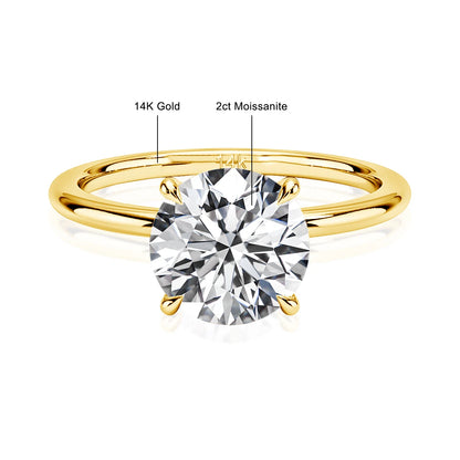 14K Gold Moissanite Ring for Women