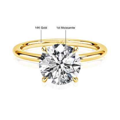14K Gold Moissanite Ring for Women