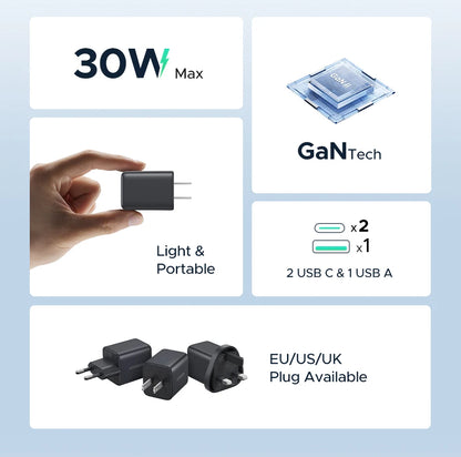 UGREEN 20W / 30W GaN Mini USB-C Charger