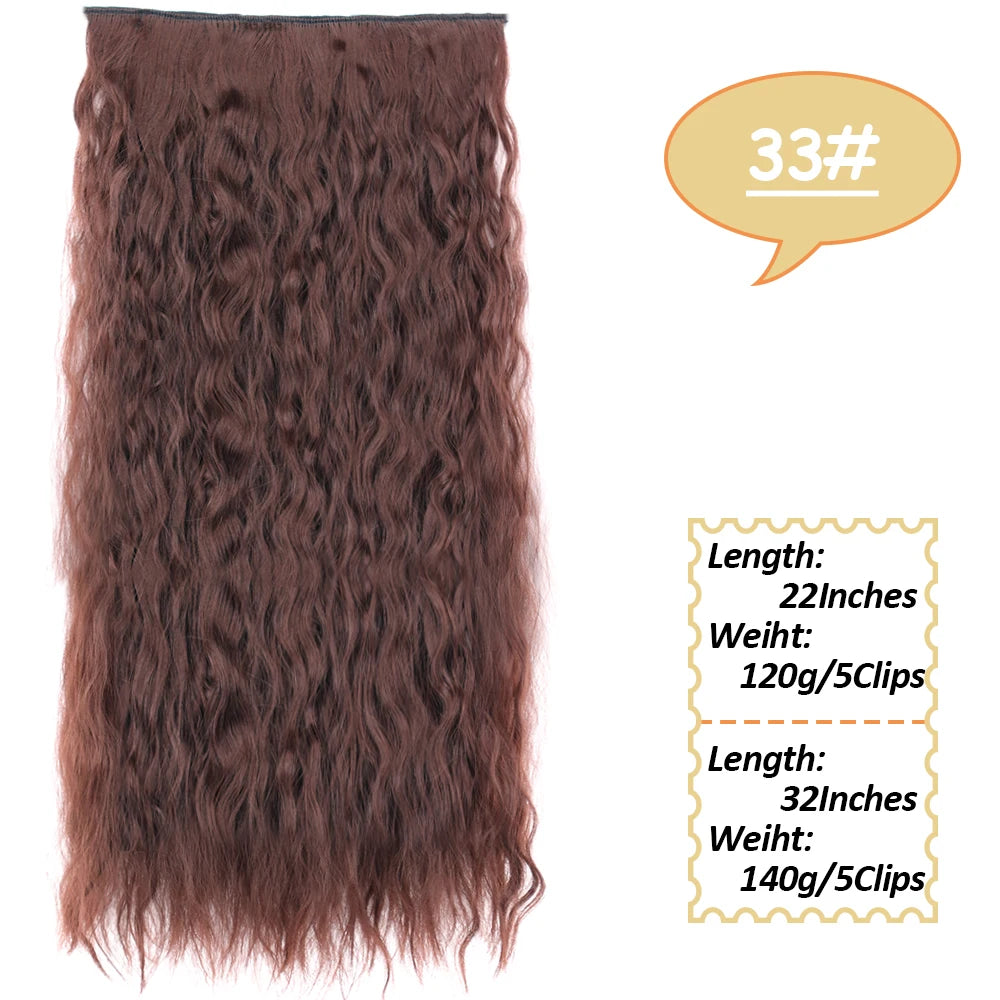 NICESY Synthetic Long Wavy Clip-On Hair Extensions