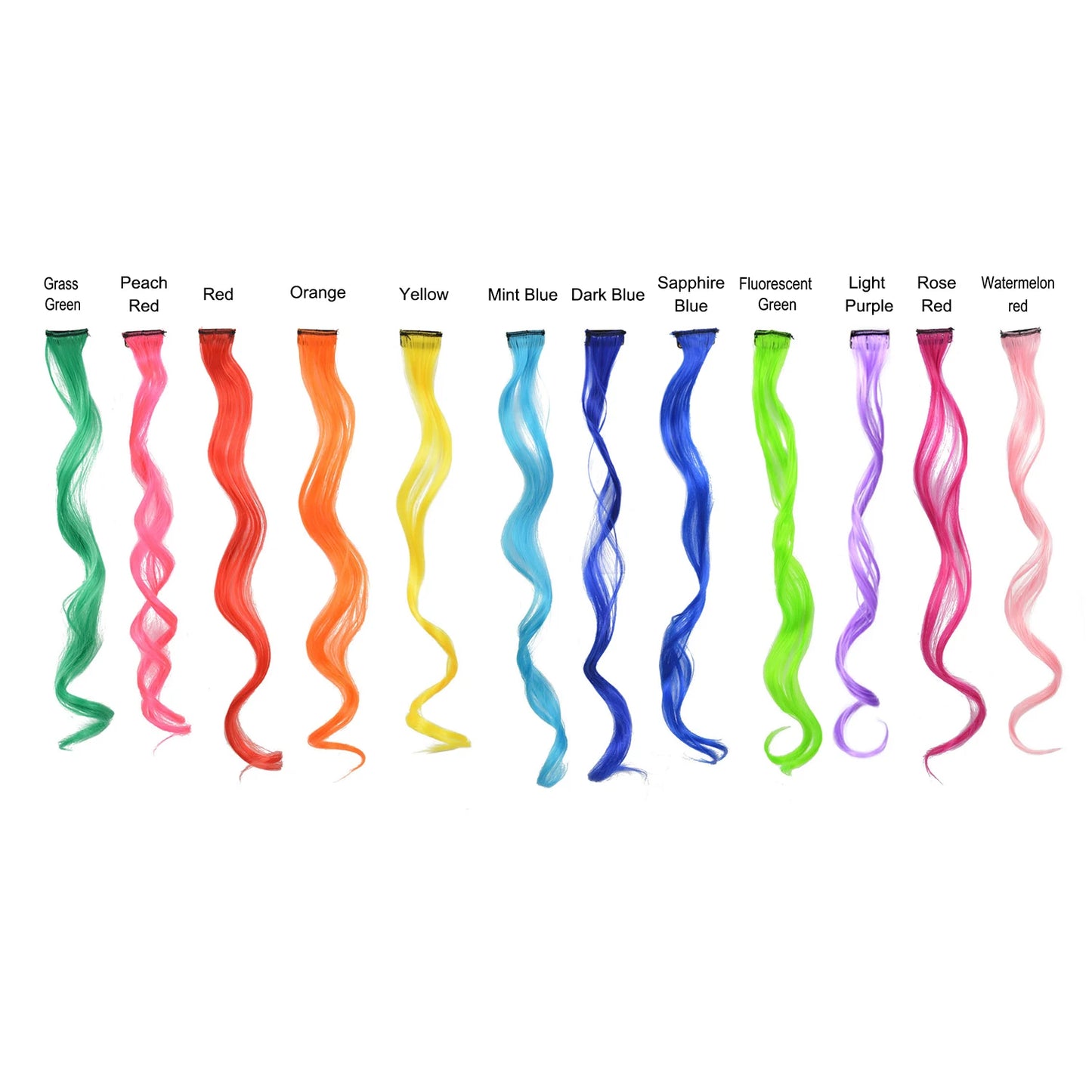 12 Colors Synthetic Hairpieces
