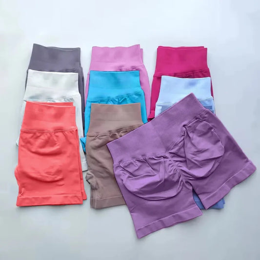 Women’s Impact Seamless Scrunch Bum Shorts – Low Ribbed Waist Gym Essential