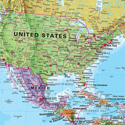 Vintage World Map Poster Prints