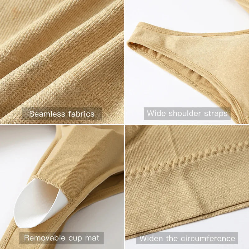 S–7XL Plus Size Seamless Wireless Bra