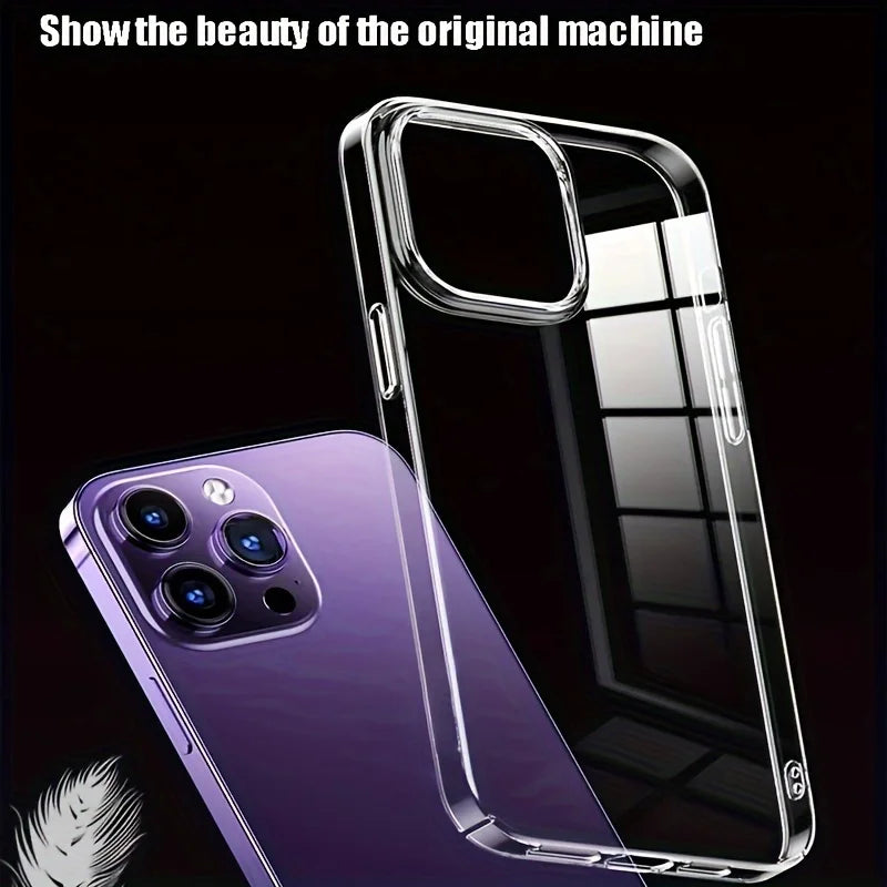 Ultra Thin Clear Acrylic Phone Case for iPhone 16 / 15 / 14 Plus / 13 / 12 / 11 Pro Max