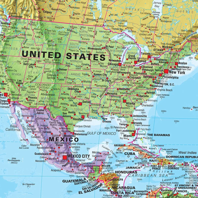 Vintage World Map Poster Prints