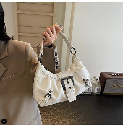 Y2K Retro Pleated Hobo Shoulder Bag for Women