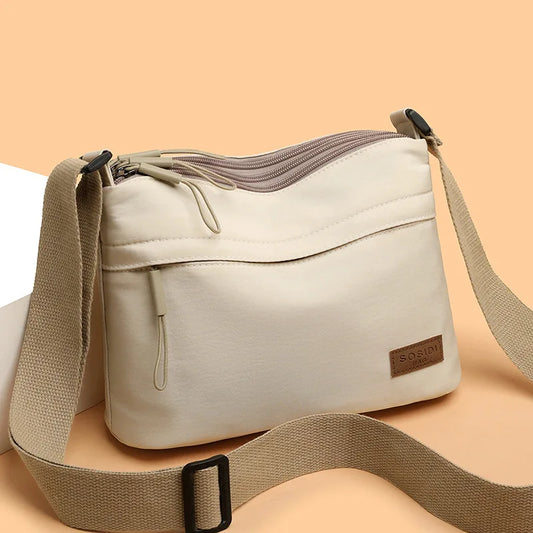 3 Main Pockets High Capacity Crossbody Shoulder Bag for Women