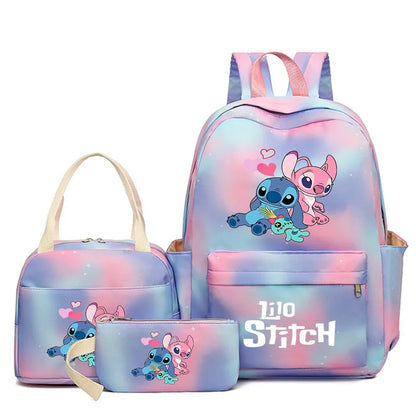 3Pcs/Set Disney Lilo & Stitch Backpack Set