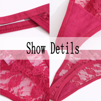 2PCS Sexy Lace G-String Panties