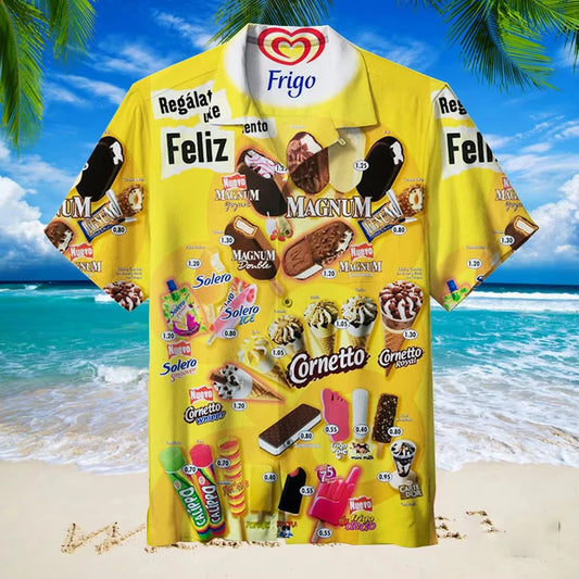 2025 Trendy Ice Cream Print Hawaiian Shirt