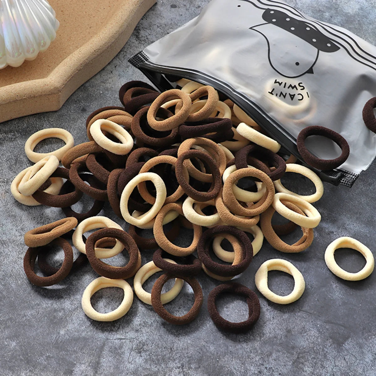 50/100PCS Colorful Nylon Hair Bands for Kids