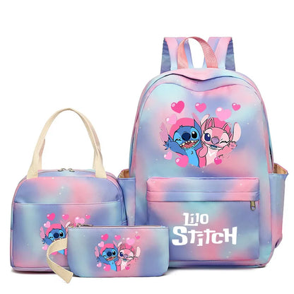 3Pcs/Set Disney Lilo & Stitch Backpack Set