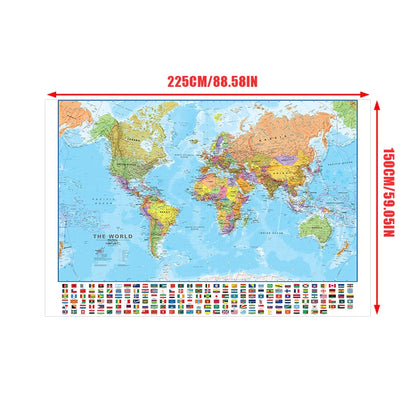 Vintage World Map Poster Prints