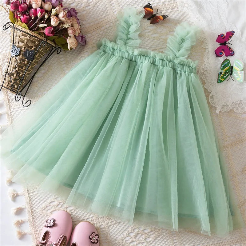 Backless Sleeveless Princess Dress with Pearls