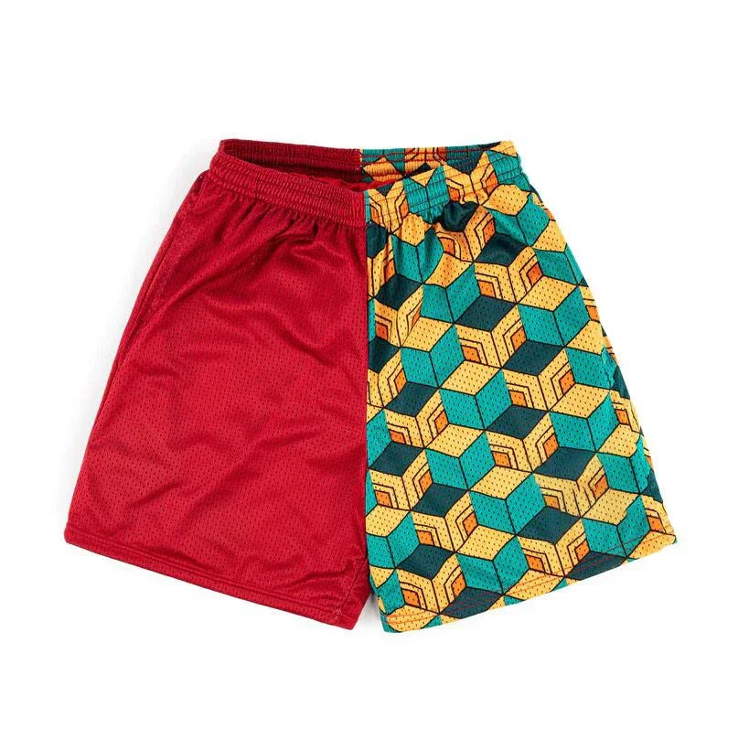 Anime 3D Print Mesh Shorts