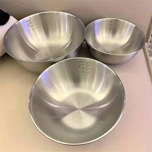 Large Capacity Bowls with Measurement Scale for Cooking, Baking & Food Storage