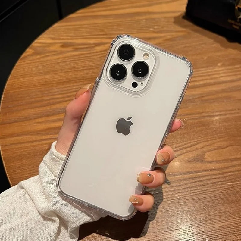 Luxury Transparent Soft Acrylic Phone Case for iPhone
