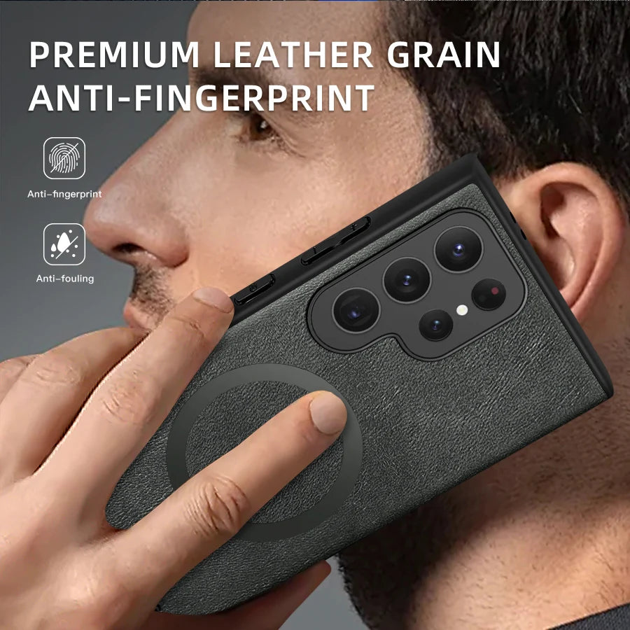 Luxury Leather Silicone Case for Samsung Galaxy S24/S23/S22