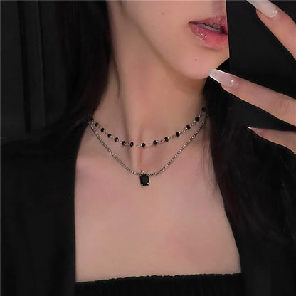 Fashion Rhinestone Heart Collar Choker Necklace