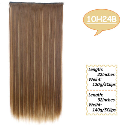 NICESY Synthetic Long Wavy Clip-On Hair Extensions