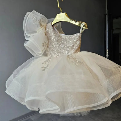 Baby Girl Princess Floral Sequins Dress