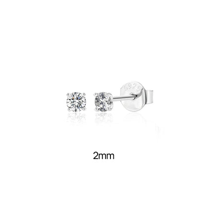 0.5–1.2 Carat D Color Moissanite Ear Stud Earrings for Women