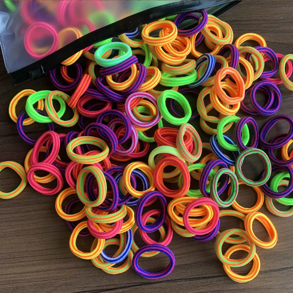 50/100PCS Colorful Nylon Hair Bands for Kids