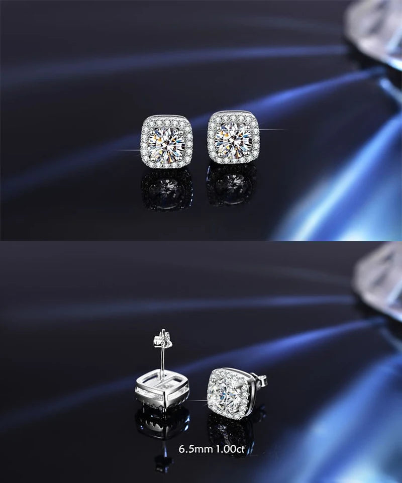 Moissanite Stud Earrings for Women