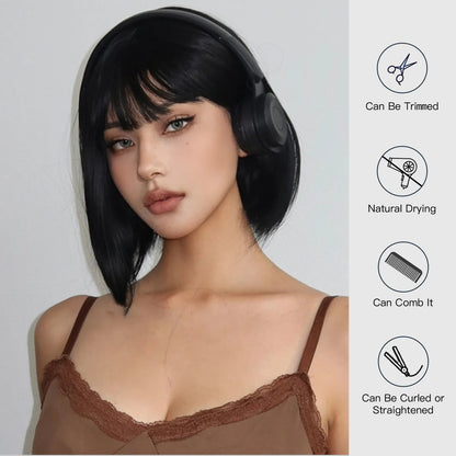 Short Straight Bob Wig for Women