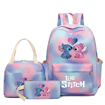 3Pcs/Set Disney Lilo & Stitch Backpack Set