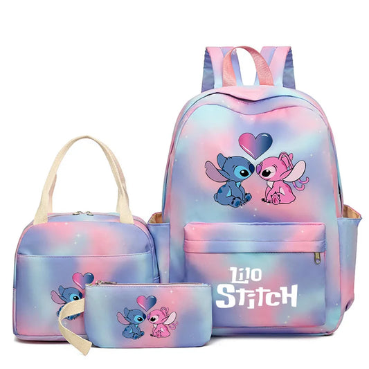 3Pcs/Set Disney Lilo & Stitch Backpack Set